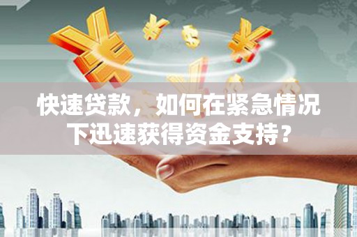 龙山快速贷款，如何在紧急情况下迅速获得资金支持？