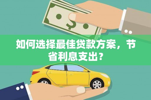 龙山如何选择最佳贷款方案，节省利息支出？