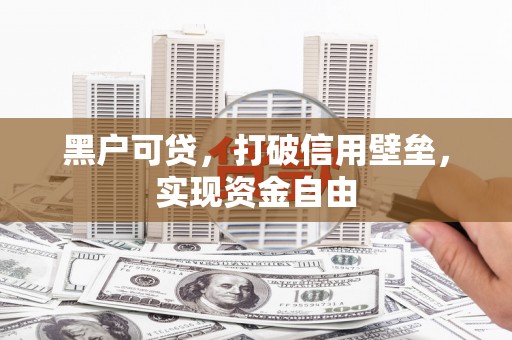 龙山黑户可贷，打破信用壁垒，实现资金自由