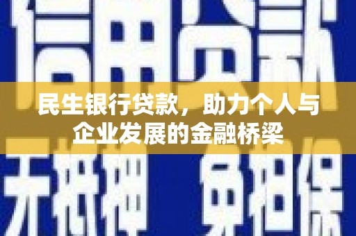 龙山民生银行贷款，助力个人与企业发展的金融桥梁