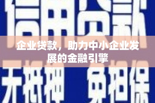 龙山企业贷款，助力中小企业发展的金融引擎