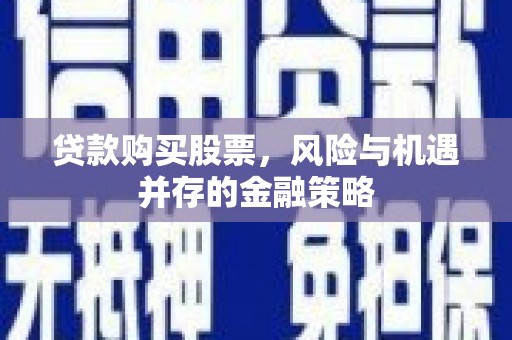 龙山贷款购买股票，风险与机遇并存的金融策略