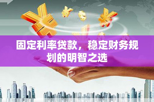 龙山固定利率贷款，稳定财务规划的明智之选