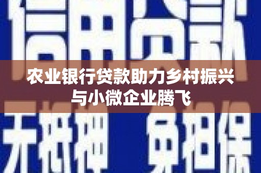 龙山农业银行贷款助力乡村振兴与小微企业腾飞