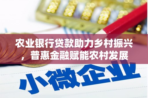 龙山农业银行贷款助力乡村振兴，普惠金融赋能农村发展