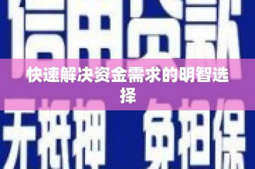 龙山快速解决资金需求的明智选择