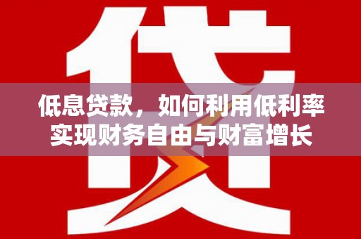 龙山低息贷款，如何利用低利率实现财务自由与财富增长